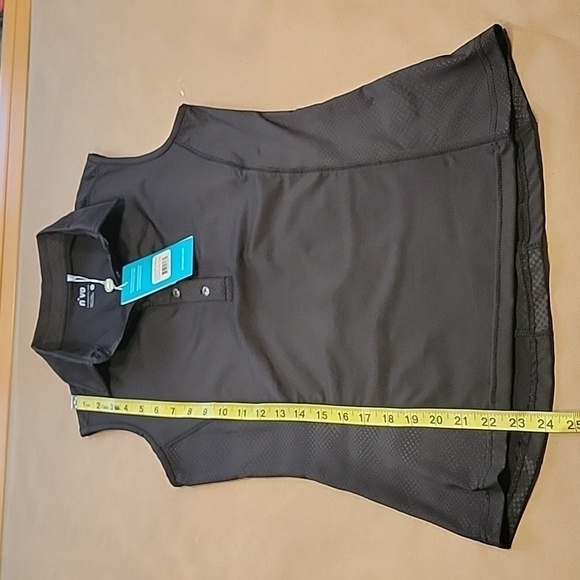 Nivo Size S Black Sleeveless Polo Style Shirt, NEW with Tag - Picture 9 of 15